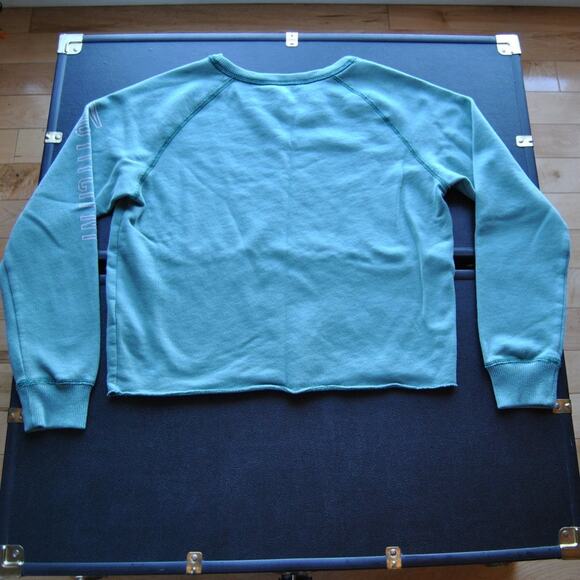 Abercrombie & Fitch Small Green and Yellow Crop Top Sweater - Picture 5 of 5